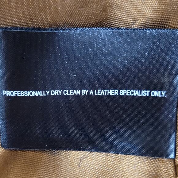 Monterey Bay Brown Genuine Leather Single Breasted Blazer Size 10T Tailored EUC - Picture 11 of 12